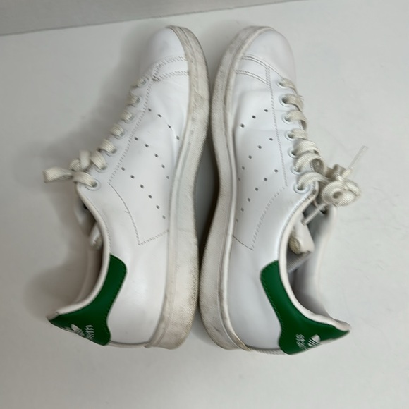 ADIDAS Stan Smith Originals Kelly Green Logo White Leather Upper Womens Size 8.5 - Picture 4 of 12